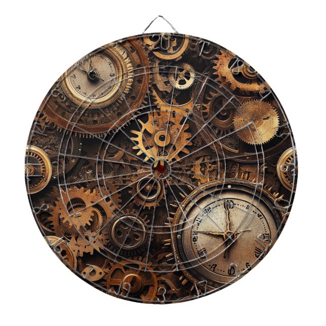Vintage Steampunk Dartboard Dartscheibe (vorne)