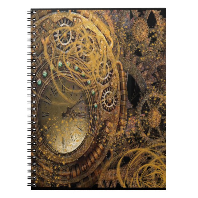 Vintage-Steampunk-Design Notizblock (Vorderseite)