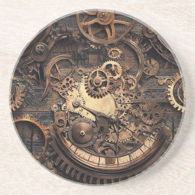 Vintage-Steampunk-Getränkeuntersetzer Getränkeuntersetzer (Vorne)