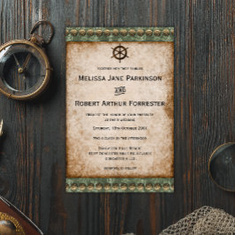 Vintage Steampunk-Hochzeitseinladung Flyer