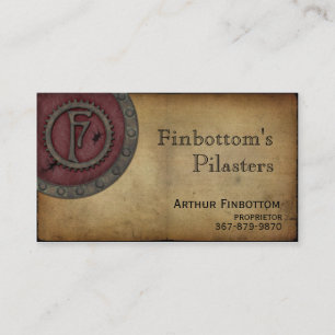 Vintage-Steampunk-Monogramm Claret F Visitenkarte