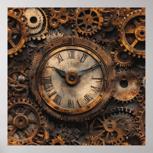 Vintage-Steampunk-Plakat Poster
