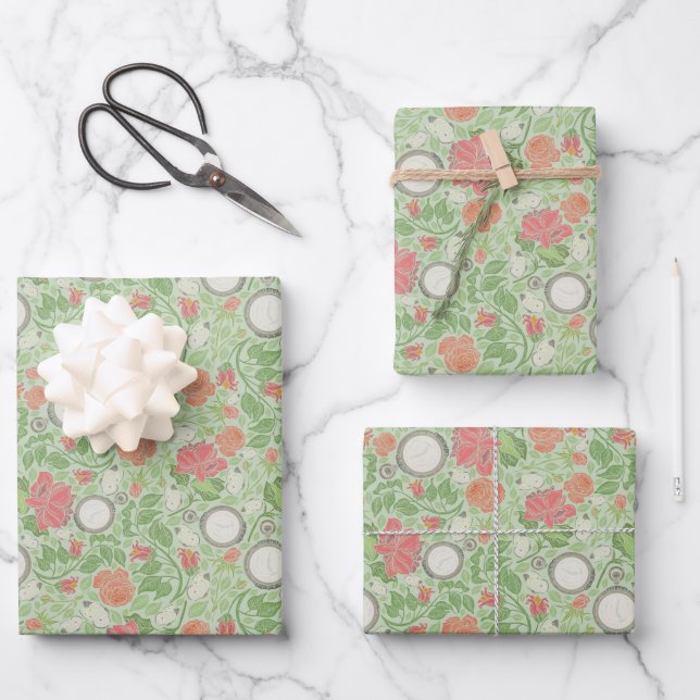 Vintage Steampunk-Schließfächerüberwachung Geschenkpapier Set (Vorderseite)