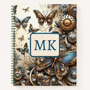 Vintage Steampunk-Schmetterlinge Notizbuch