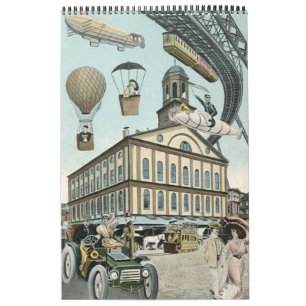 Vintage Steampunk-Science Fiction Kalender