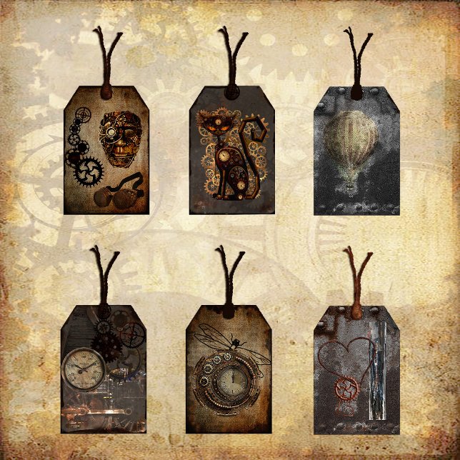 Vintage Steampunk-Scrapbooking-Tags (Von Creator hochgeladen)