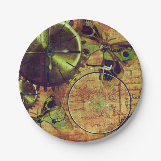 Vintage Steampunk Tapete Pappteller