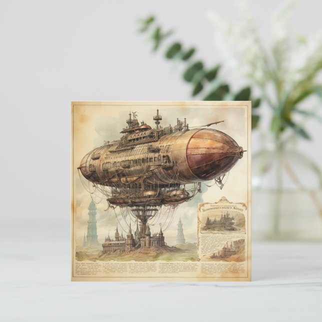 Vintage-Steampunk-Zeppelin (10) (Stehend Vorderseite)