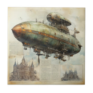 Vintage-Steampunk-Zeppelin (7) Fliese
