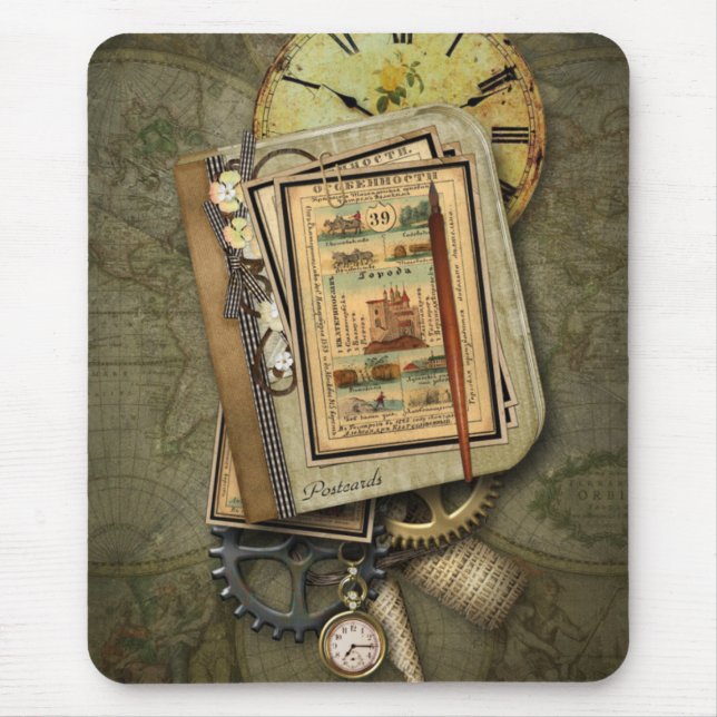 Vintage Steampunkreise Mousepad (Vorne)