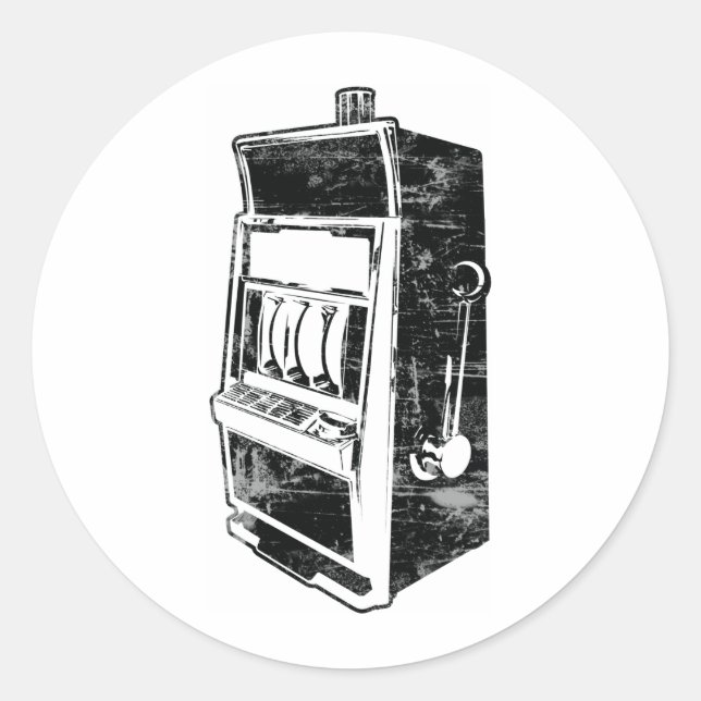 Vintage Steckmaschine Runder Aufkleber (Vorderseite)