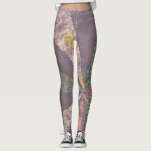 Vintage Steppdecken-Block-Leggings - Stern-Entwurf