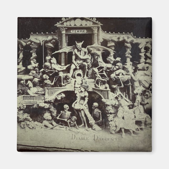 Vintage Stereoview Diableries The Devils Den Magnet (Vorne)
