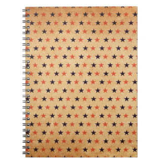 Vintage Sterne: Alte Papiertextur Notizblock