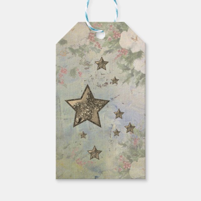 Vintage Sterne Geschenkanhänger (Vorderseite)