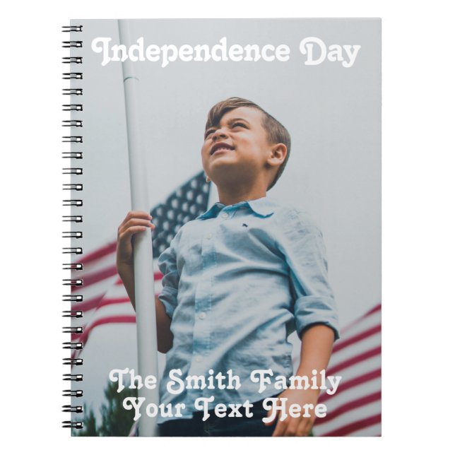 Vintage Sterne Stripes America Flag Custom Foto Notizblock (Vorderseite)