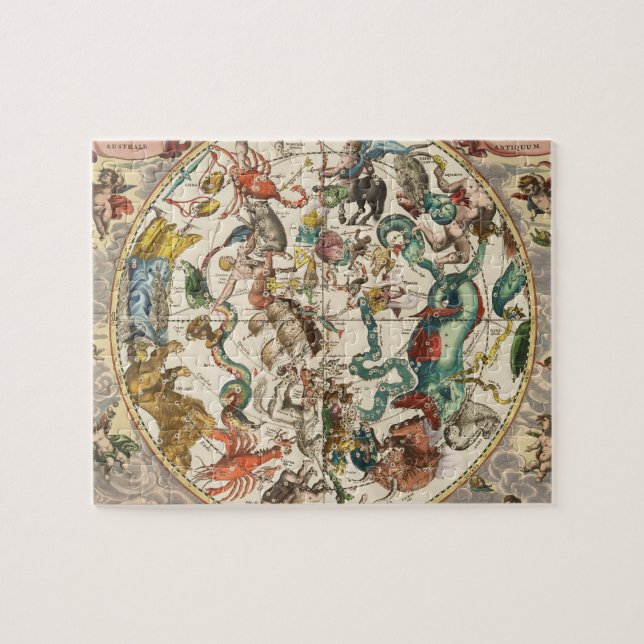 Vintage Sternenkonstellation Zodiac Star (Horizontal)