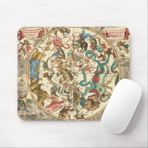 Vintage-Sternkarte der Südhalbkugel von 1660 Mousepad