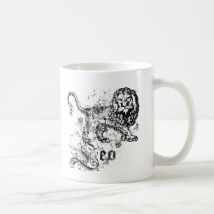 Vintage-Sternzeichen Löwe Kaffeetasse