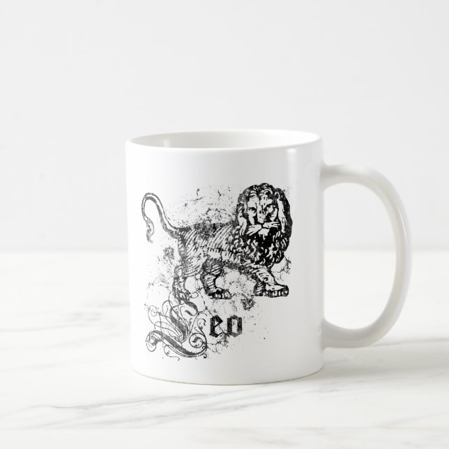 Vintage-Sternzeichen Löwe Kaffeetasse (Rechts)