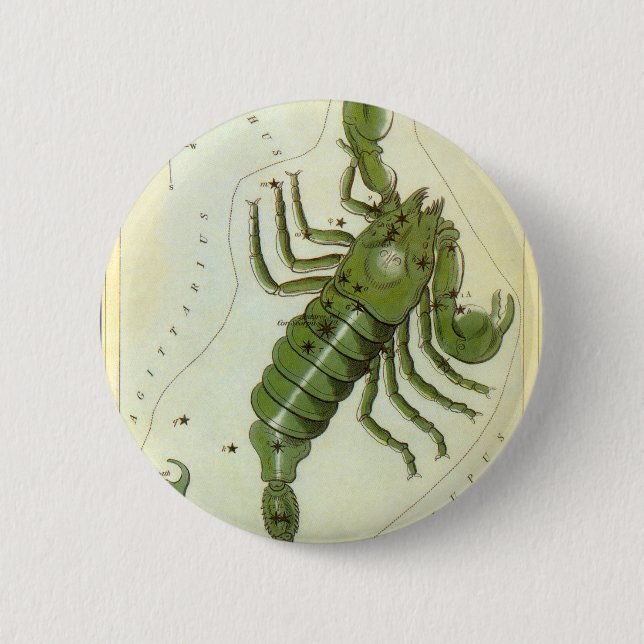 Vintage Sternzeichen, Sternzeichen Button (Vorderseite)