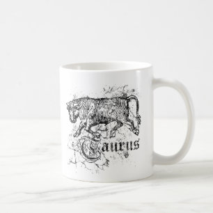 Vintage-Sternzeichen Stier Kaffeetasse