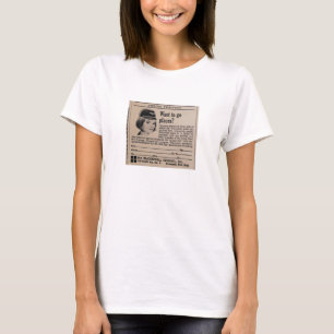 Vintage-Stewardess-Flugbegleiter-Karriere T-Shirt