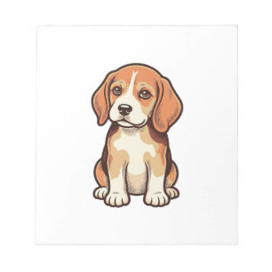 Vintage-Stich-Beagle-Welpe-Vektor-Art_1 Notizblock