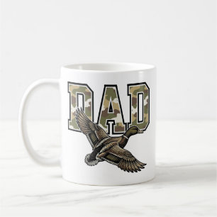 Vintage-Stich Duck Dad Camo Vektor-Shirt-Design Kaffeetasse