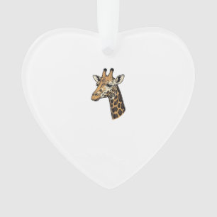 Vintage-Stich Giraffen-Porträt-Shirt-Design (7 Ornament