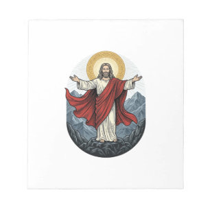 Vintage-Stich Jesus-Berg-Shirt Notizblock