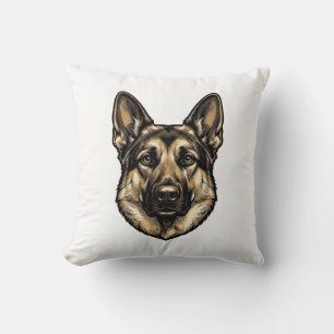 Vintage-Stich-Shepherd-Hund-Vektordesign_1 Kissen