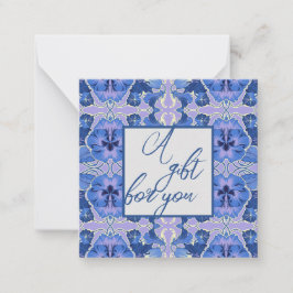 Vintage Stiefmütterchen in Lavender & Blue Mitteilungskarte