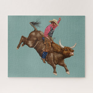 Vintage Stier-Reiter-Cowboy