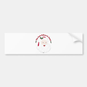 Vintage-Stil Santa Dieser Santa glaubt an Jesus Autoaufkleber