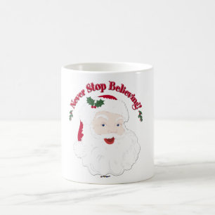 Vintage Stil Santa Hören Nie Auf Zu Glauben Kaffeetasse