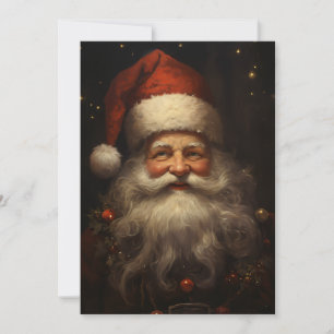 Vintage Stil Weihnachtsmann Feiertagskarte