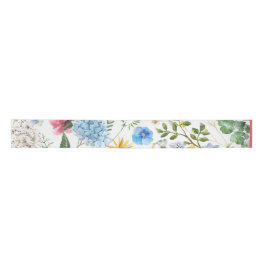 Vintage Stilfarben, Blumenmuster Satinband