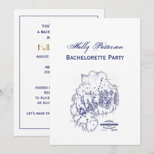 Vintage stilisierte Mount Desert Island MN Karte B