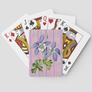 Vintage Stilkolumbin Blume Kartenspielen Spielkarten