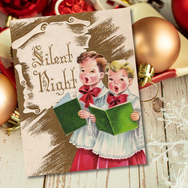 Vintage Stille Nacht Weihnachten Postkarte (Von Creator hochgeladen)