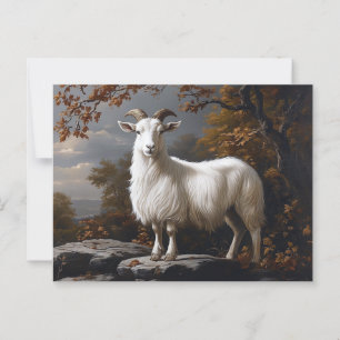Vintage Stilmalerei mit Proud Ram Postkarte