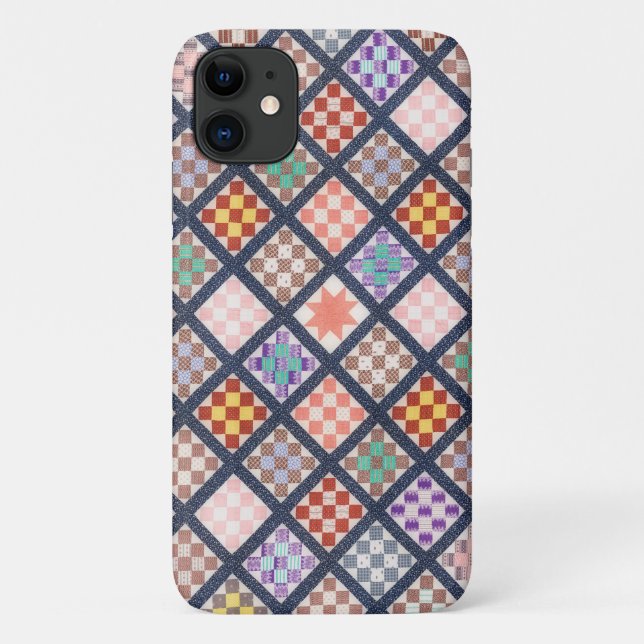 Vintage Stilquadrate - Art Phone Case (Rückseite)