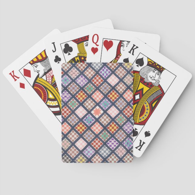 Vintage Stilquadrate - Kunstkartenspiel Spielkarten (Rückseite)