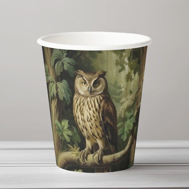 Vintage Stilschüssel im verzauberten Wald Pappbecher (Von Creator hochgeladen)