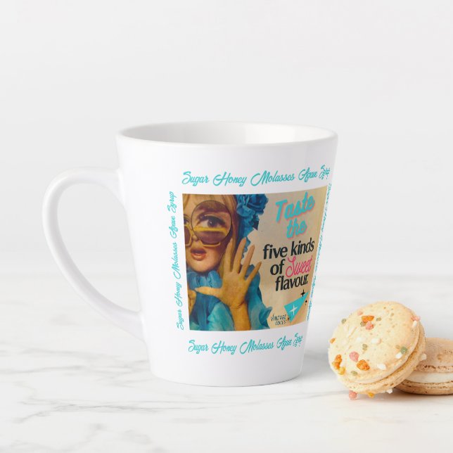 Vintage Stimmen Latte Tasse (Beispiel)