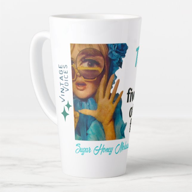 Vintage Stimmen Latte Tasse (Linke Ecke)