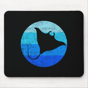 Vintage Stingray Manta Ray Hawaii Ozean Tiere Mousepad