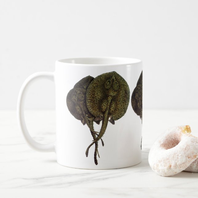 Vintage Stingrochen, Meerestiere Kaffeetasse (Mit Donut)
