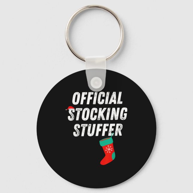 Vintage Stocking Stuffer Stocking Matching Couple  Schlüsselanhänger (Vorderseite)